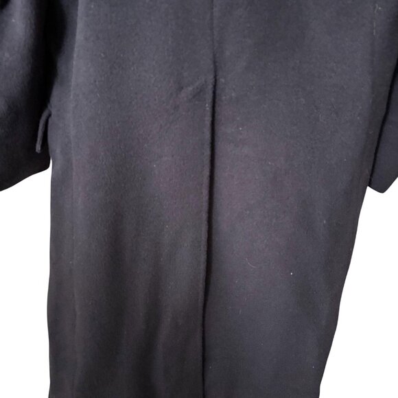 Crombie Mens Wool Overcoat With Velvet Collar Navy Blue - Picture 5 of 10